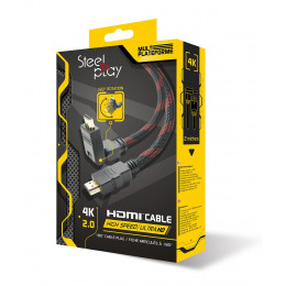 Coperta STEELPLAY - 4K HDMI HIGH SPEED CABLE 180° ARTICULATED - 2M (MULTI)