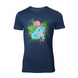 Coperta POKEMON NAVY IVYSAUR SPLATTER TSHIRT M