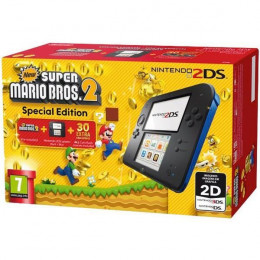 Coperta NINTENDO 2DS CONSOLE BLACK & BLUE & NEW SUPER MARIO BROS 2 - GDG