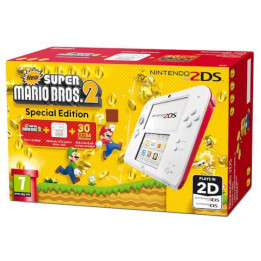 Coperta NINTENDO 2DS CONSOLE WHITE & RED & NEW SUPER MARIO BROS 2 - GDG