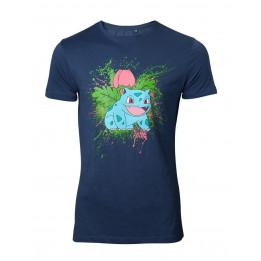 Coperta POKEMON NAVY IVYSAUR SPLATTER TSHIRT L