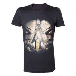 Coperta ASSASSINS CREED SYNDICATE BRITISH FLAG BLACK TSHIRT M